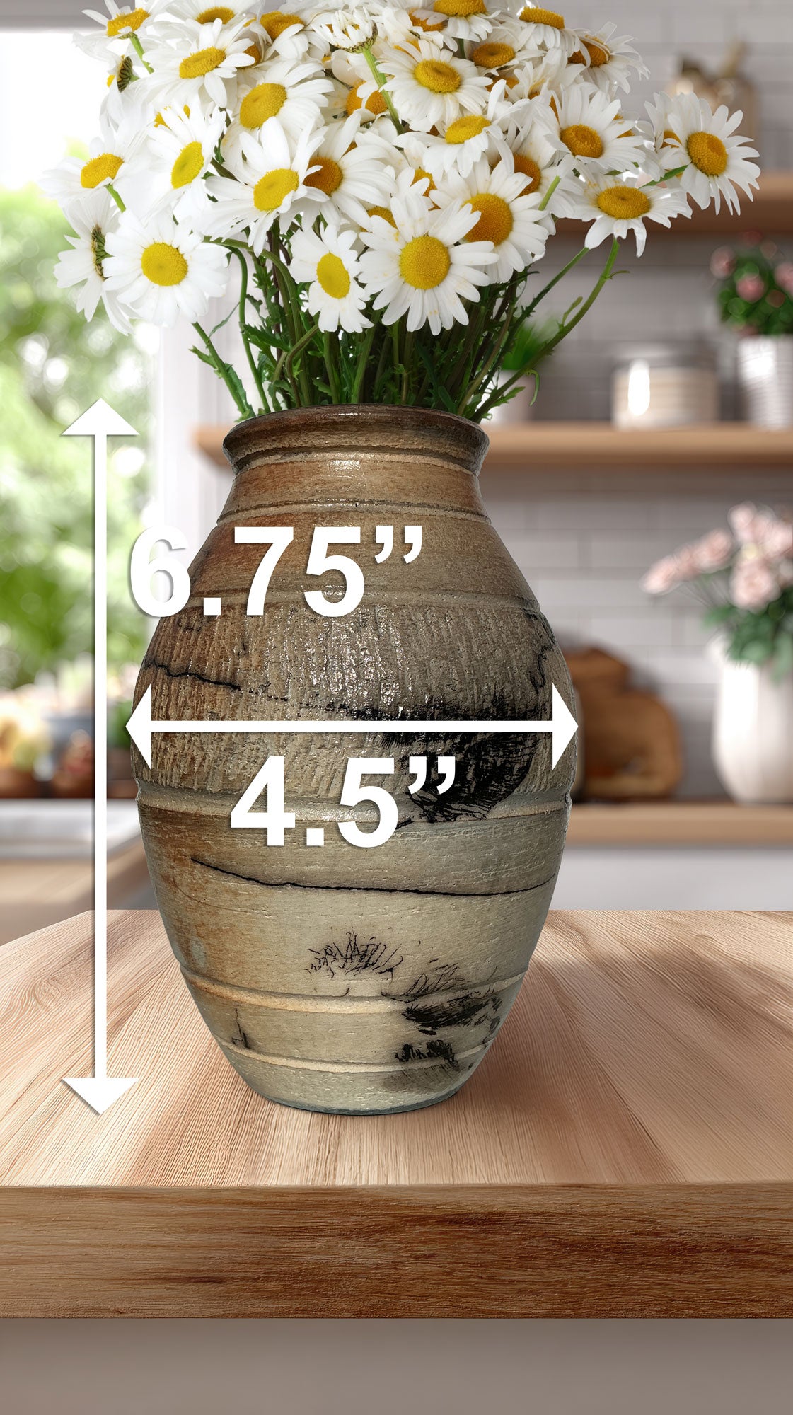 Textured Horsehair Vase made with soluble  salts, horsehair and feathers