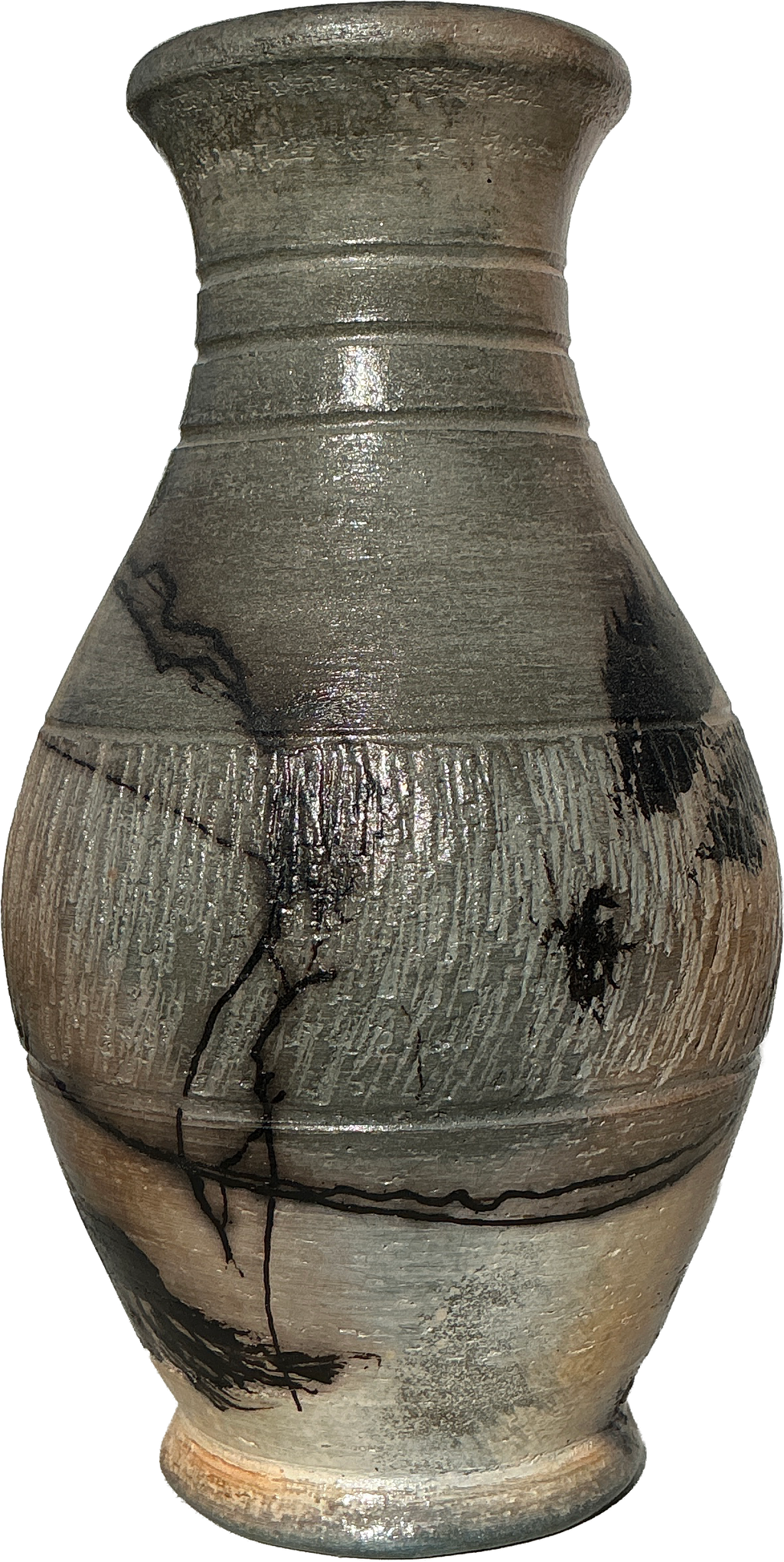Handmade Textured Low Fire Pottery Vase