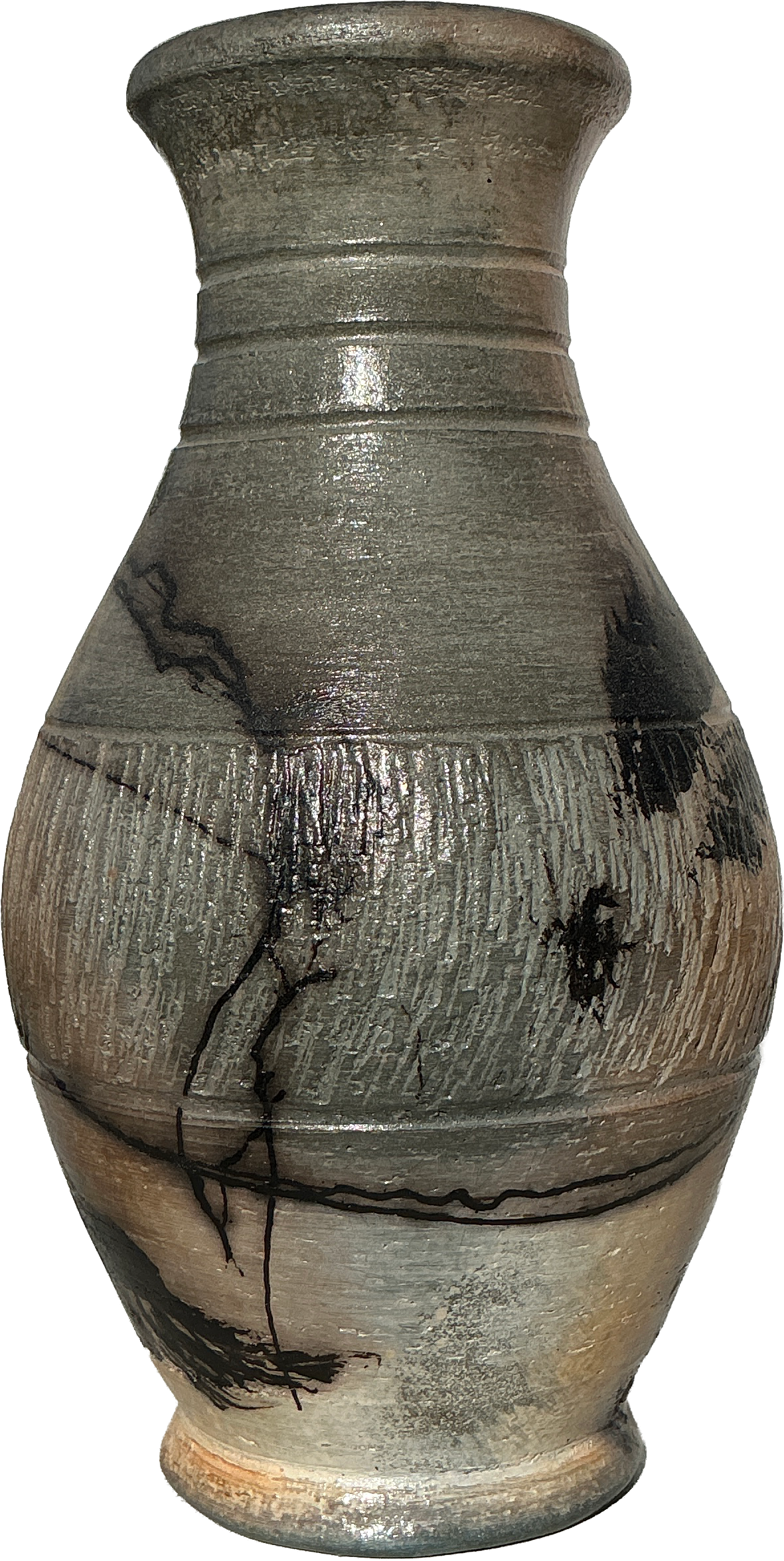 Handmade Textured Low Fire Pottery Vase