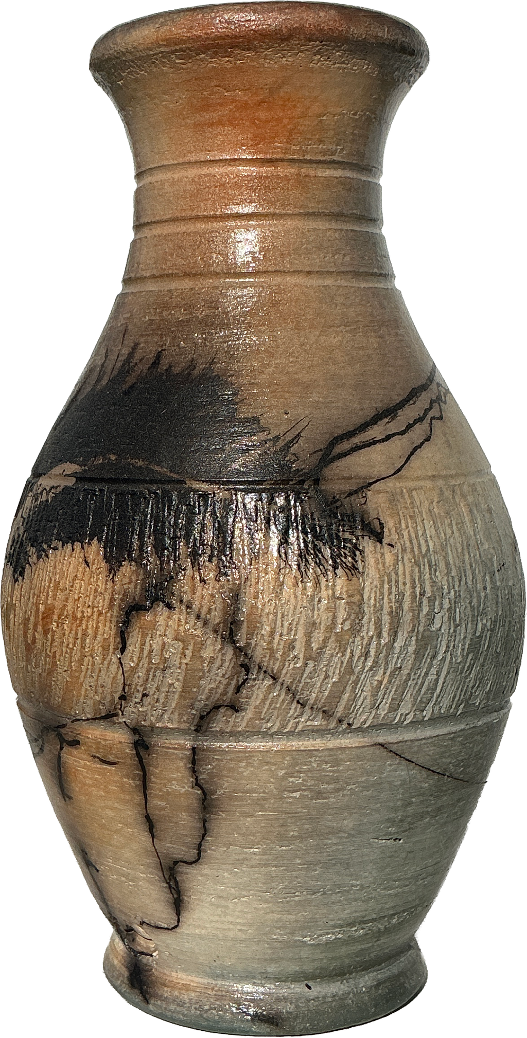 Handmade Textured Low Fire Pottery Vase