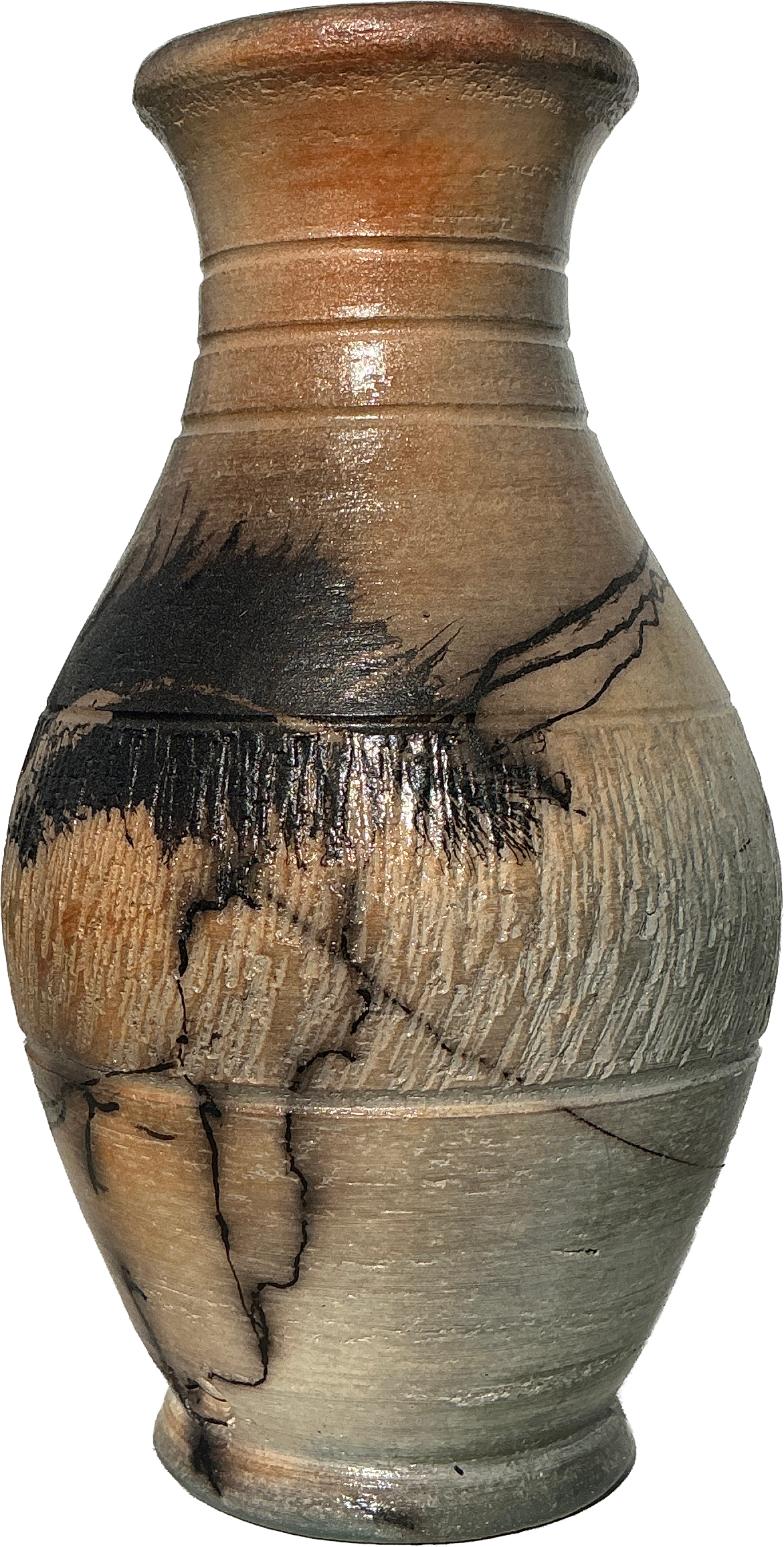 Handmade Textured Low Fire Pottery Vase