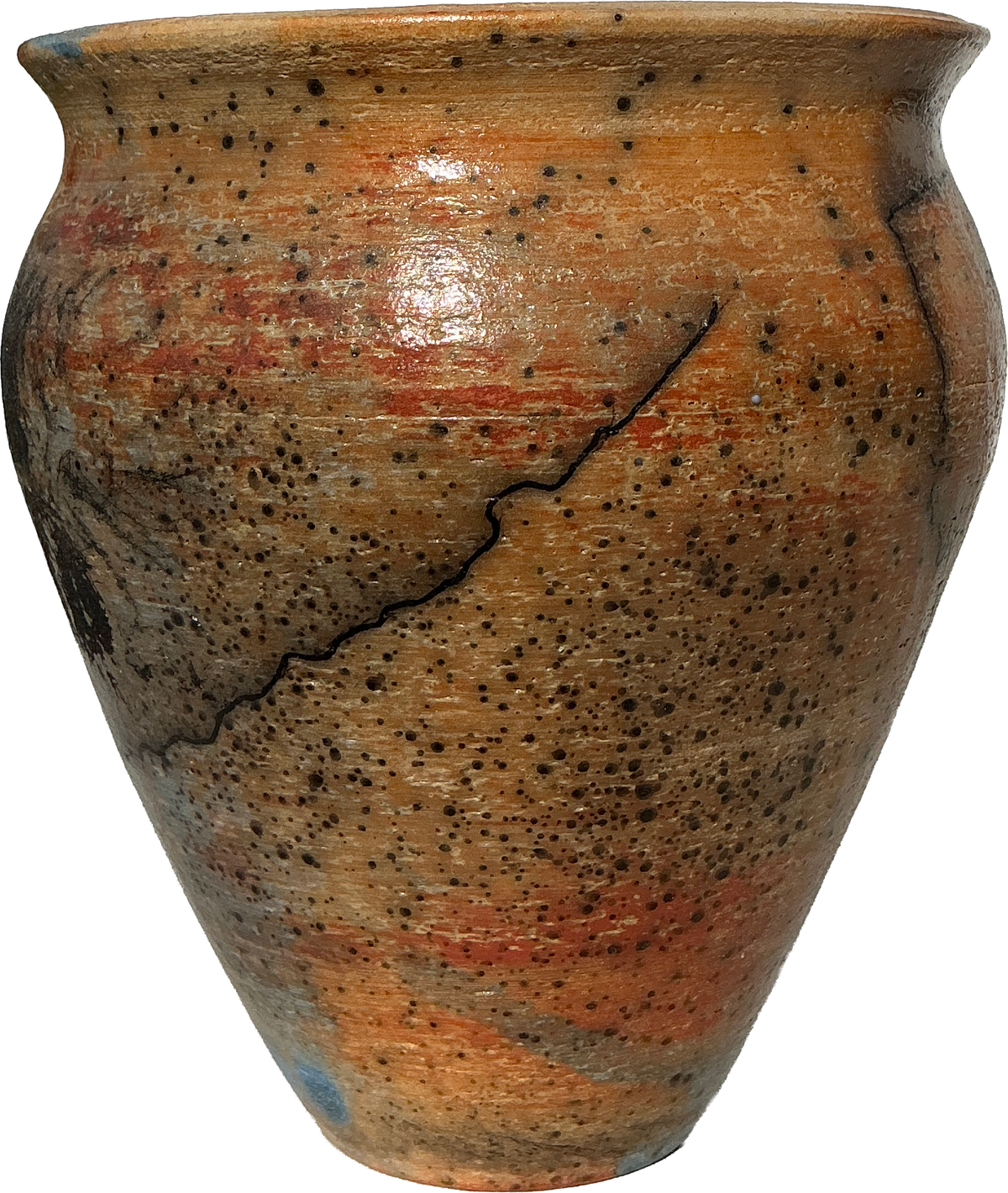 Horsehair Pottery Vase made with ferric chloride, horsehair and sugar!